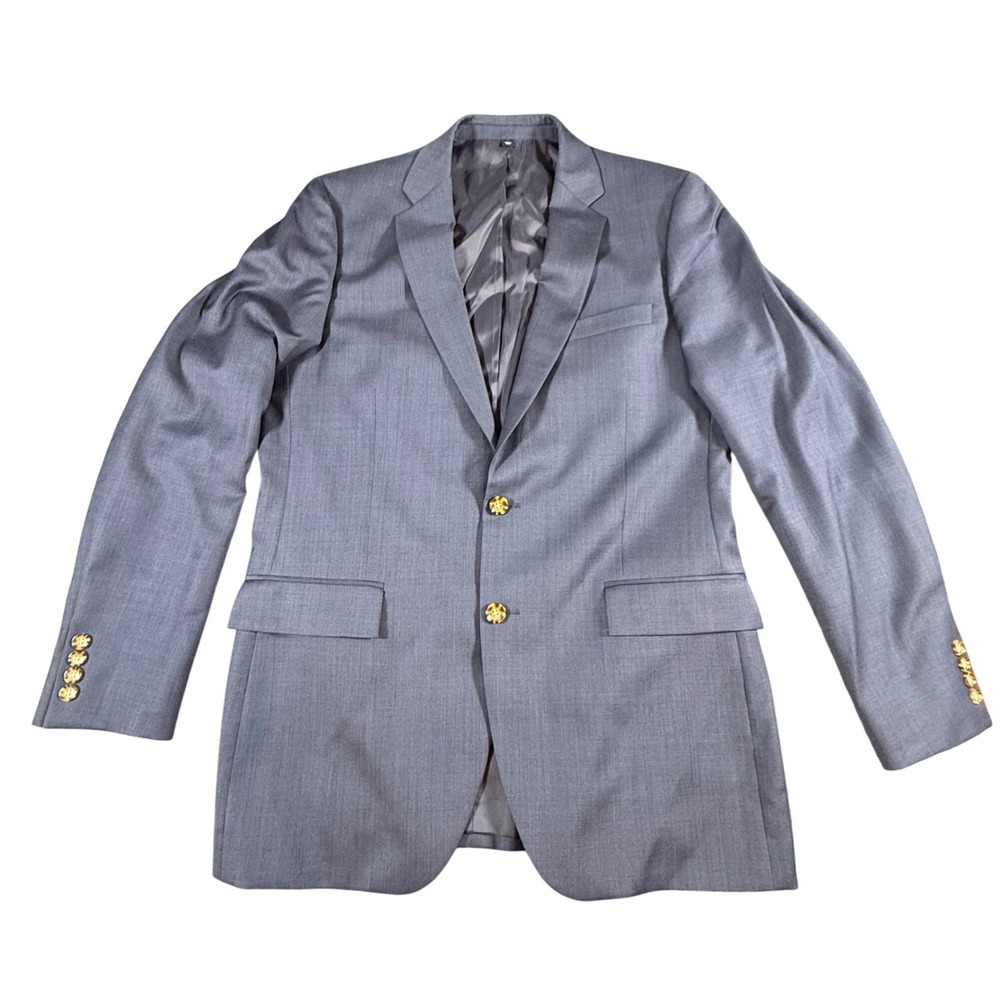 J.Crew Thompson Classic Fit Suit 42L 33x32 Navy Blue Wool Two Piece Mens